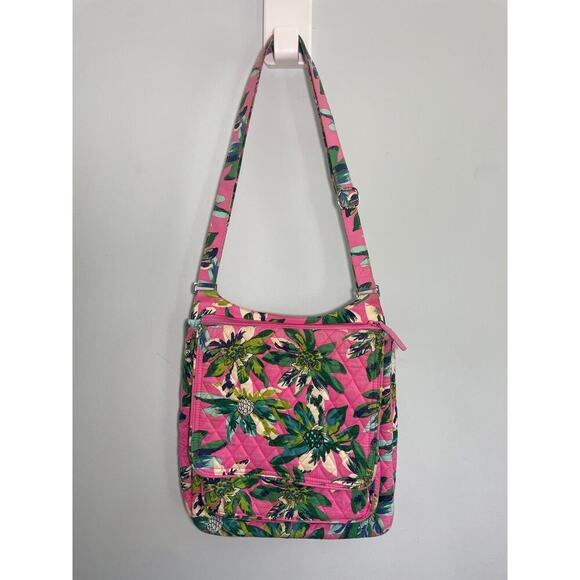 Vera Bradley Handbags - Vera Bradley Fawna Pink Crossbody Mail Bag – 4 Pockets, Minor Wear